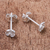 Sterling silver stud earrings, 'Pollinators' - Floral Sterling Silver Stud Earrings Crafted in Thailand (image 2c) thumbail
