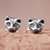 Aretes de plata de ley - Aretes de gato de plata esterlina de Tailandia