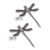 Sterling silver button earrings, 'Dragonfly Buzz' - Sterling Silver Dragonfly Button Earrings from Thailand (image 2c) thumbail