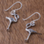 Sterling silver dangle earrings, 'Flamingo' - Sterling Silver Flamingo Dangle Earrings from Thailand (image 2b) thumbail