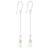 Prehnite dangle earrings, 'Gala Sparkle' - Faceted Prehnite Dangle Earrings from Thailand