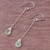 Prehnite dangle earrings, 'Gala Sparkle' - Faceted Prehnite Dangle Earrings from Thailand (image 2b) thumbail