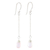 Chalcedony dangle earrings, 'Gala Sparkle in Pink' - Faceted Pink Chalcedony Dangle Earrings from Thailand
