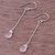 Chalcedony dangle earrings, 'Gala Sparkle in Pink' - Faceted Pink Chalcedony Dangle Earrings from Thailand