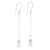 Chalcedony dangle earrings, 'Gala Sparkle in Blue' - Faceted Blue Chalcedony Dangle Earrings from Thailand