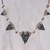 Glass beaded pendant necklace, 'Triangle Love' - Triangle Pattern Glass Beaded Pendant Necklace from Thailand thumbail
