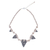 Glass beaded pendant necklace, 'Triangle Love' - Triangle Pattern Glass Beaded Pendant Necklace from Thailand (image 2d) thumbail