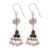 Glass beaded dangle earrings, 'Triangle Love' - Triangular Glass Beaded Dangle Earrings from Thailand (image 2a) thumbail