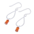 Carnelian dangle earrings, 'Fiery Shower' - Drop-Shaped Carnelian Dangle Earrings from Thailand (image 2c) thumbail