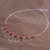 Carnelian beaded pendant necklace, 'Fiery Shower' - Carnelian Beaded Pendant Necklace from Thailand