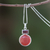 Agate and garnet pendant necklace, 'Beautiful Gleam' - Agate and Garnet Pendant Necklace from Thailand thumbail