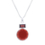 Agate and garnet pendant necklace, 'Beautiful Gleam' - Agate and Garnet Pendant Necklace from Thailand thumbail