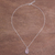 Rose quartz pendant necklace, 'Rosy Oval' - Oval Rose Quartz Pendant Necklace from Thailand (image 2b) thumbail