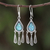 Roman glass chandelier earrings, 'Ancient Rain' - Drop-Shaped Roman Glass Chandelier Earrings from Thailand thumbail