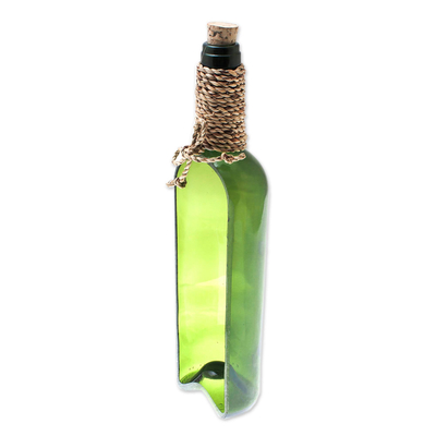 Tablett aus recyceltem Glas - Grünes Flaschentablett aus recyceltem Glas aus Thailand