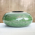 Dekorative Vase aus Bambus - Runde dekorative Vase aus grünem Bambuslack aus Thailand