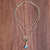 Agate and jasper statement necklace, 'Island Breeze' - Agate Jasper and Reconstituted Turquoise Statement Necklace (image 2b) thumbail