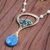Agate and jasper statement necklace, 'Island Breeze' - Agate Jasper and Reconstituted Turquoise Statement Necklace (image 2d) thumbail