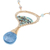 Agate and jasper statement necklace, 'Island Breeze' - Agate Jasper and Reconstituted Turquoise Statement Necklace (image 2g) thumbail