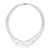 Cultured pearl pendant necklace, 'Luminous Pebbles in White' - Cultured Pearl Pendant Necklace on White Cord from Thailand (image 2d) thumbail