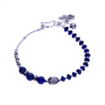 Lapis lazuli beaded bracelet, 'Karen Blue' - Lapis Lazuli Beaded Bracelet from Thailand