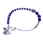 Lapis lazuli beaded bracelet, 'Karen Blue' - Lapis Lazuli Beaded Bracelet from Thailand