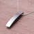 Sterling silver and wood pendant necklace, 'Sophisticated Shape' - Sophisticated Sterling Silver and Wood Necklace