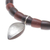 Halskette mit Anhänger aus Sterlingsilber und Holzperlen - Halskette mit Anhänger aus Sterlingsilber und Holzperlen