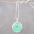 Jade pendant necklace, 'Green Hoop' - Circular Jade Pendant Necklace Crafted in Thailand (image 2) thumbail