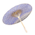 Cotton parasol, 'Thai Royalty in Blue' - Printed Cotton Parasol in Blue from Thailand (image 2c) thumbail