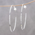 Pendientes medio aro en plata de primera ley - Aretes de medio aro de plata esterlina martillada de Tailandia