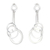 Sterling silver dangle earrings, 'Lively Rings' - Sterling Silver Dangle Earrings with Ring Shapes