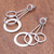 Pendientes colgantes de plata de ley - Aretes colgantes de plata esterlina con formas de anillo