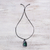 Howlite and leather pendant necklace, 'Stylish Avocado' - Howlite and Leather Pendant Necklace from Thailand (image 2b) thumbail
