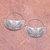 Silver hoop earrings, 'Karen Crescent' - Floral Karen Silver Hoop Earrings from Thailand (image 2b) thumbail