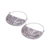 Silver hoop earrings, 'Karen Crescent' - Floral Karen Silver Hoop Earrings from Thailand (image 2c) thumbail