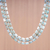 Jade beaded strand necklace, 'Graceful Palace' - Jade and Hematite Beaded Strand Necklace from Thailand thumbail