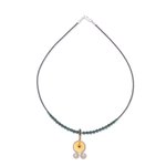 Quartz beaded pendant necklace, 'Sunset Coils' - Quartz Beaded Pendant Necklace from Thailand