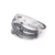 Sterling silver band ring, 'Still Enamored' - Sterling Silver and Marcasite Band Ring from Thailand (image 2d) thumbail