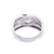 Sterling silver band ring, 'Still Enamored' - Sterling Silver and Marcasite Band Ring from Thailand (image 2e) thumbail