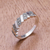 Bandring aus Sterlingsilber - Ring aus Sterlingsilber mit rechteckigem Motiv aus Thailand