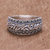 Sterling silver band ring, 'Gleaming Garland' - Openwork Pattern Sterling Silver Band Ring from Thailand (image 2c) thumbail