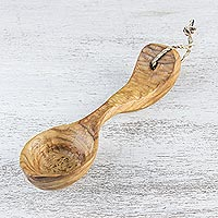 Teak wood serving spoon, 'Splendid Meal' - Handcrafted Teak Wood Serving Spoon from Thailand