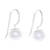 Cultured pearl drop earrings, 'Beautiful Orbs' - Round Cultured Pearl Drop Earrings from Thailand (image 2a) thumbail