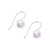 Cultured pearl drop earrings, 'Beautiful Orbs' - Round Cultured Pearl Drop Earrings from Thailand (image 2c) thumbail