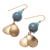 Jade dangle earrings, 'Golden Ancient' - Jade Dangle Earrings Crafted in Thailand (image 2c) thumbail
