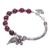 Quartz beaded bracelet, 'Forest Velvet' - Floral Purple Quartz Beaded Bracelet from Thailand