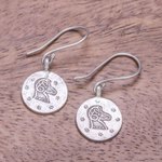 Silver dangle earrings, 'Karen Aries' - Karen Silver Aries Dangle Earrings from Thailand