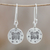 Silver dangle earrings, 'Karen Cancer' - Karen Silver Cancer Dangle Earrings from Thailand