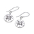 Silver dangle earrings, 'Karen Cancer' - Karen Silver Cancer Dangle Earrings from Thailand